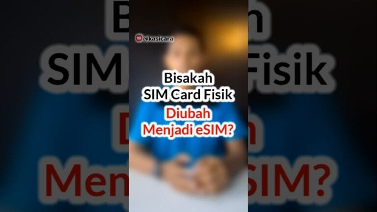SIM Card fisik bisa diubah menjadi eSIM. Saya sudah memigrasi 2 kartu menjadi eSIM #esim #shorts