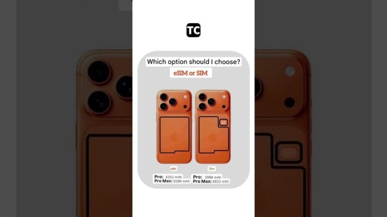 🔋 eSIM or SIM – Which one should you choose?#iPhone17 #iPhone17Pro #iPhone17ProMax #AppleTips