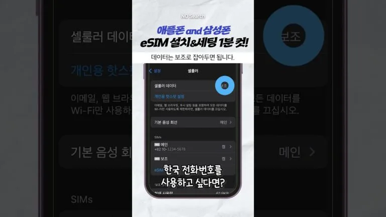 eSIM 설치방법 1분 안에 알려드림!